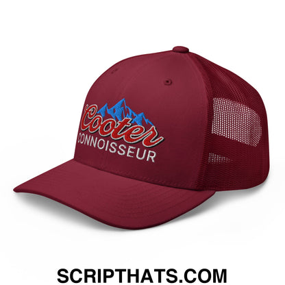Cooter Connoisseur Embroidered Mesh Trucker Hat Cranberry