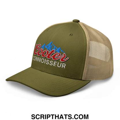 Cooter Connoisseur Embroidered Mesh Trucker Hat Moss Khaki