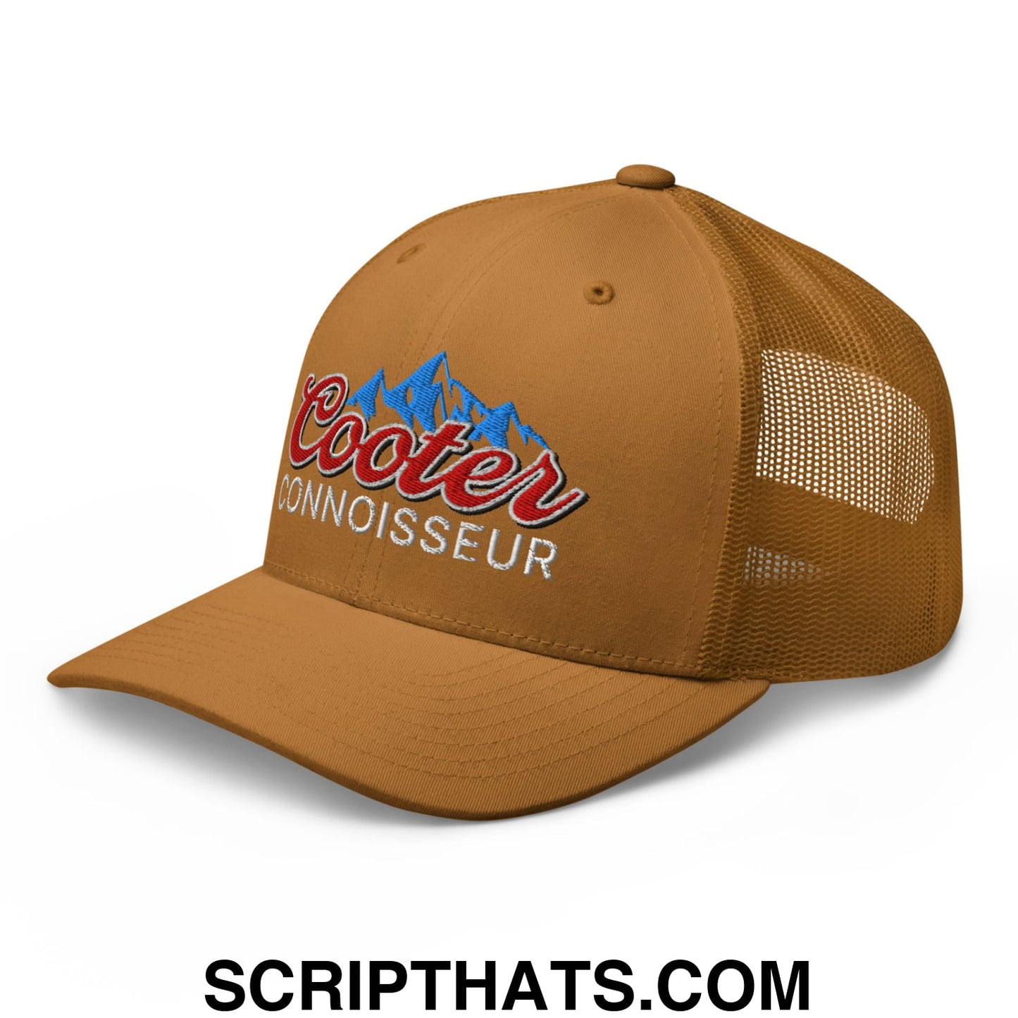 Cooter Connoisseur Embroidered Mesh Trucker Hat Caramel