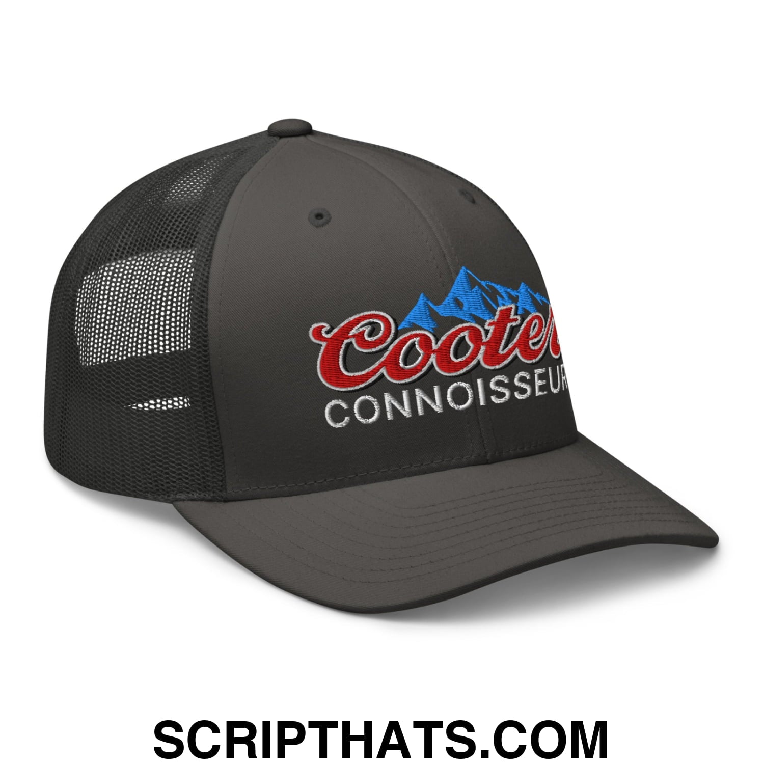 Cooter Connoisseur Embroidered Mesh Trucker Hat Charcoal