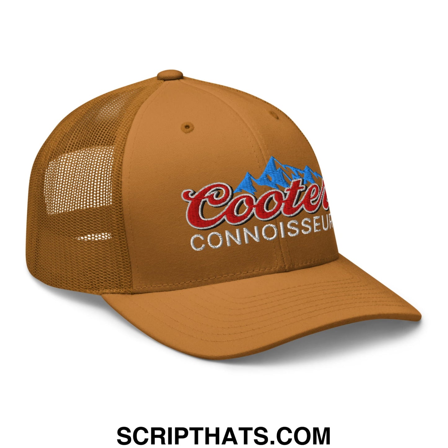 Cooter Connoisseur Embroidered Mesh Trucker Hat Caramel