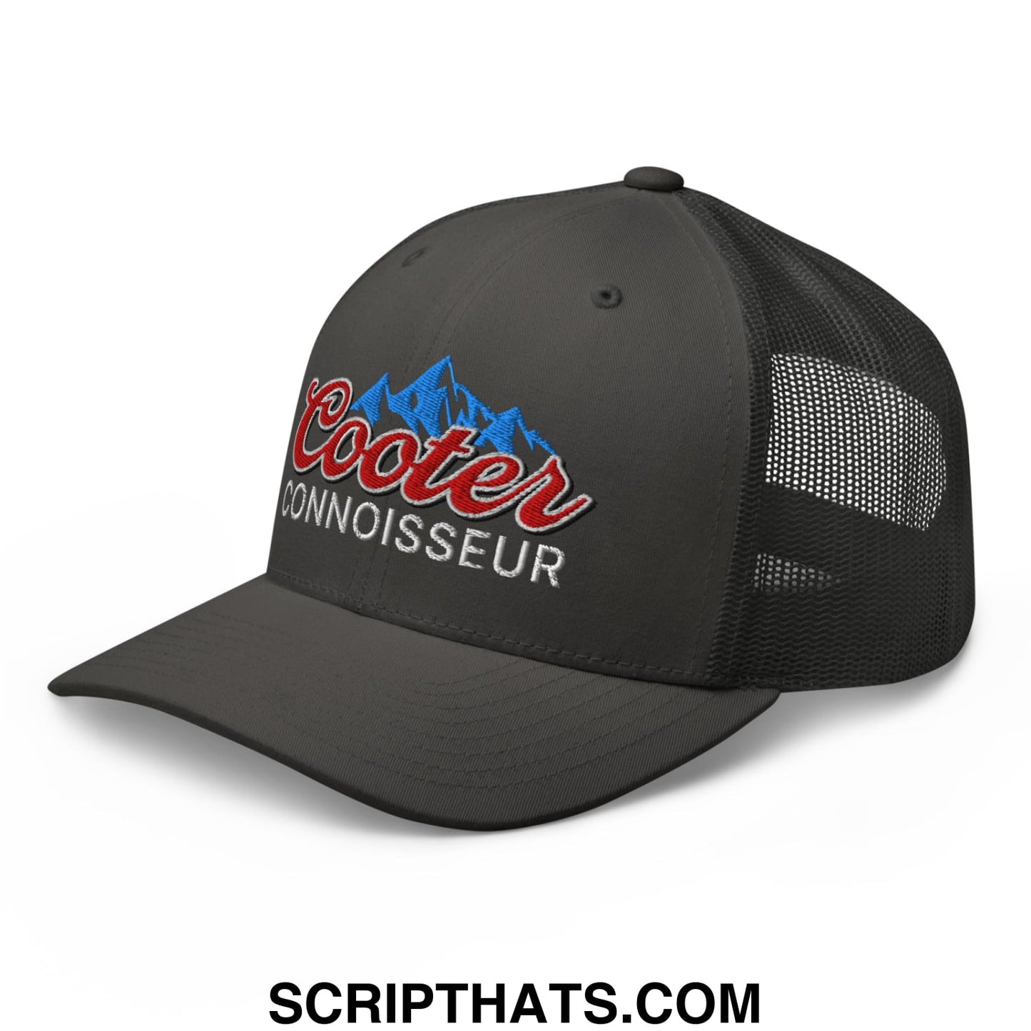 Cooter Connoisseur Embroidered Mesh Trucker Hat Charcoal