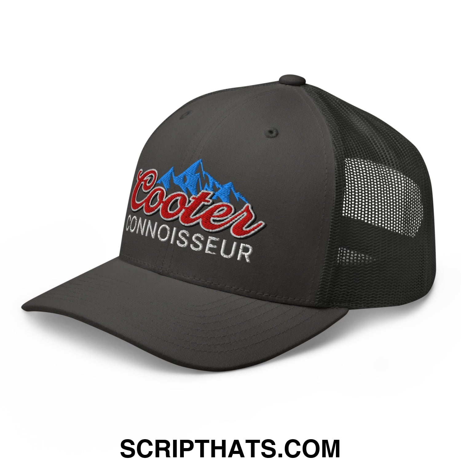 Cooter Connoisseur Embroidered Mesh Trucker Hat Charcoal