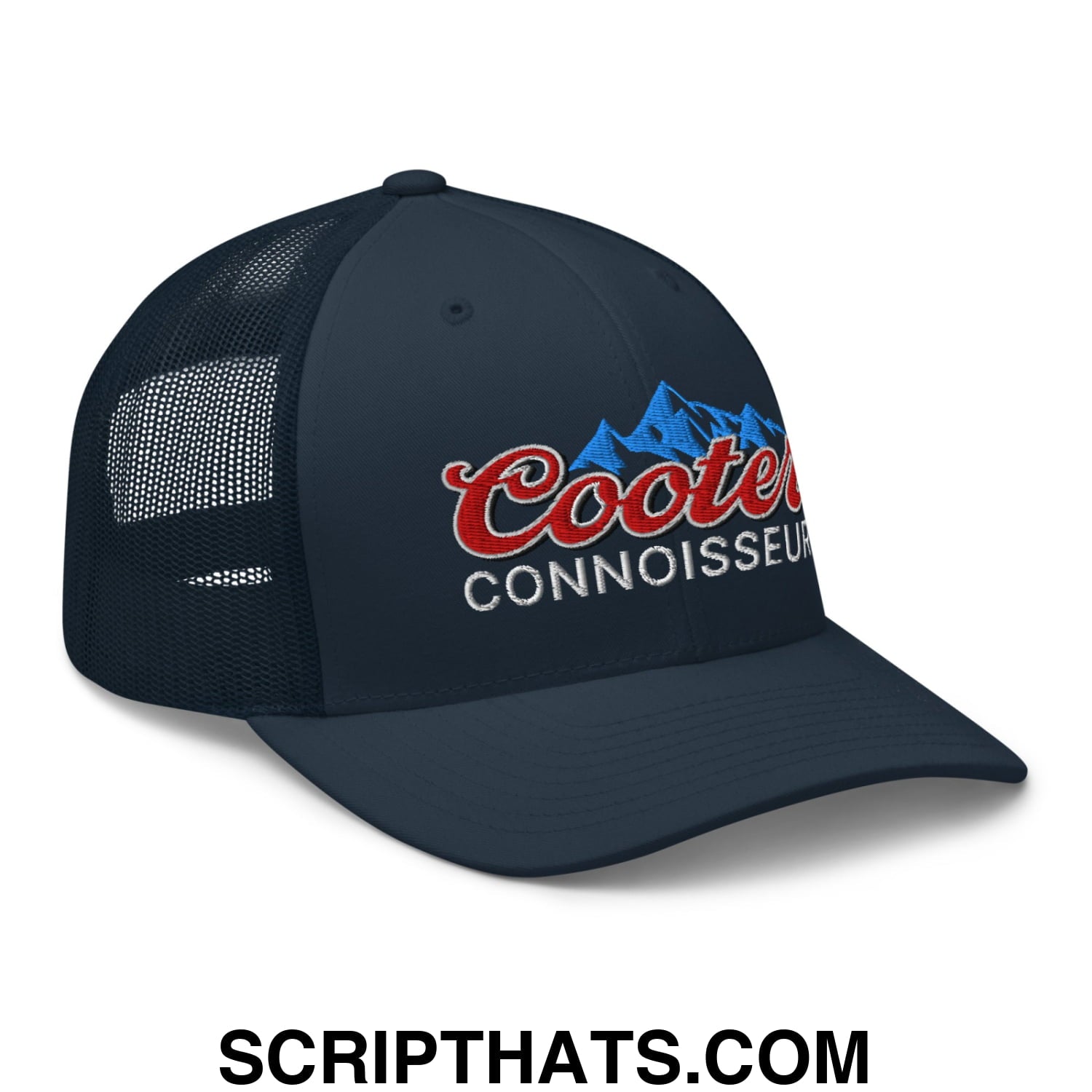 Cooter Connoisseur Embroidered Mesh Trucker Hat Navy