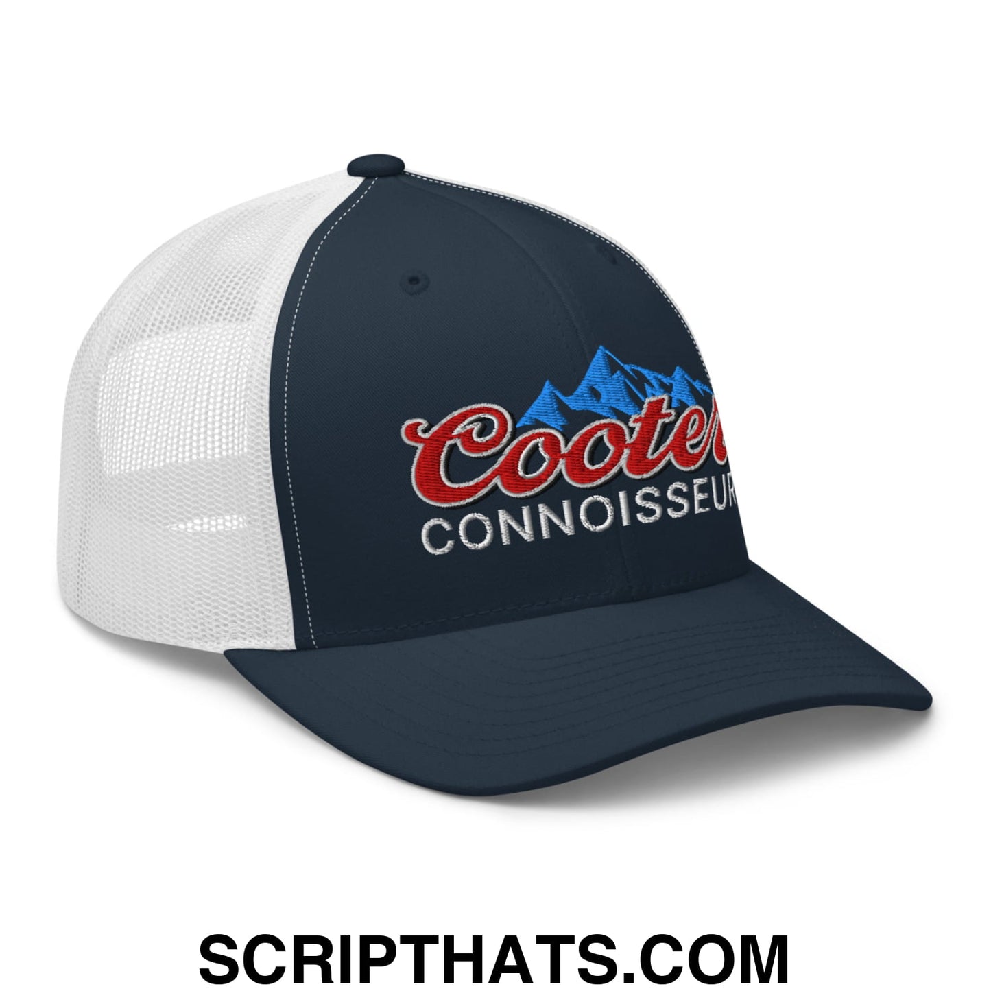 Cooter Connoisseur Embroidered Mesh Trucker Hat Navy White