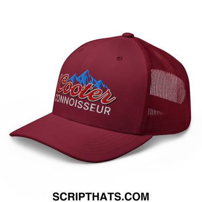 Cooter Connoisseur Embroidered Mesh Trucker Hat Cranberry