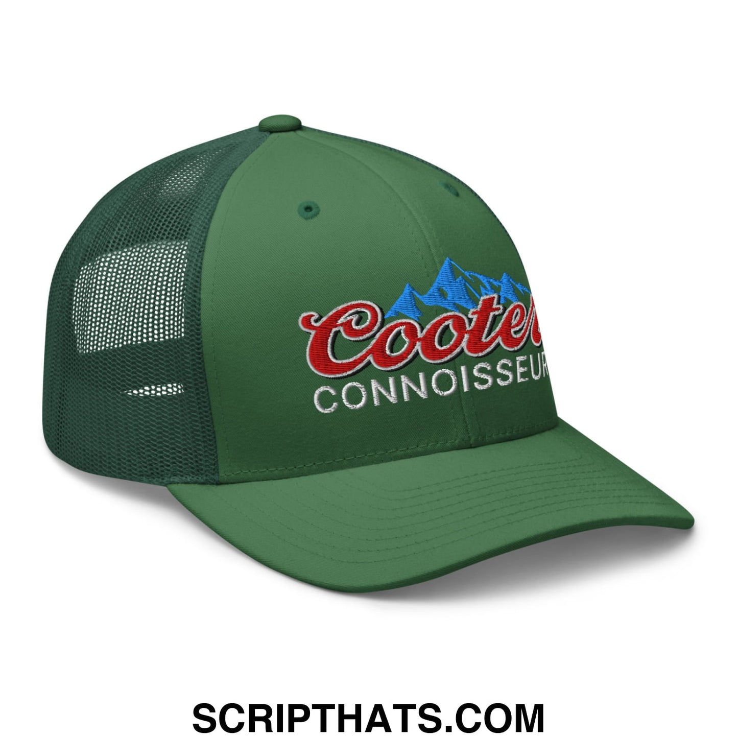 Cooter Connoisseur Embroidered Mesh Trucker Hat Evergreen