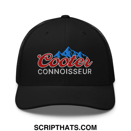 Cooter Connoisseur Embroidered Mesh Trucker Hat Black