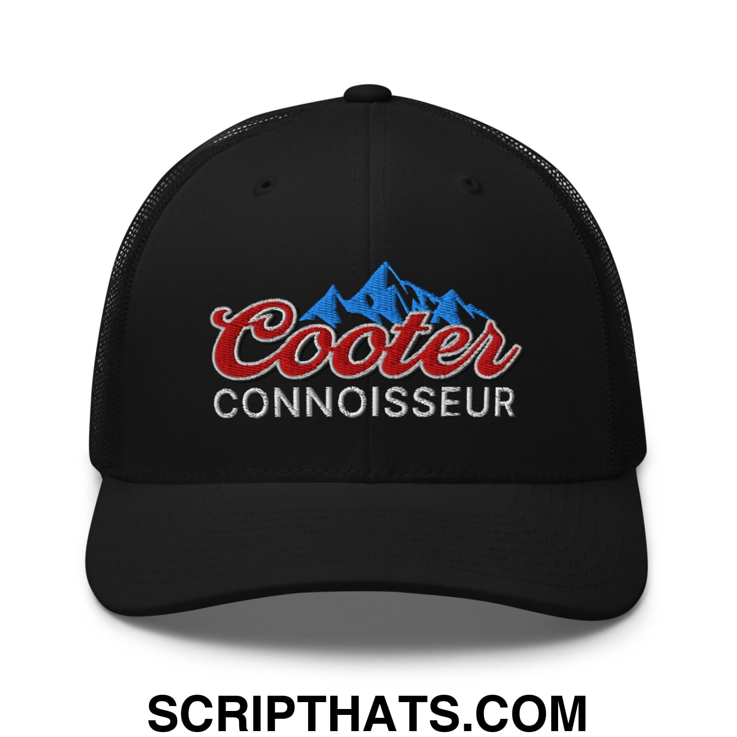 Cooter Connoisseur Embroidered Mesh Trucker Hat Black
