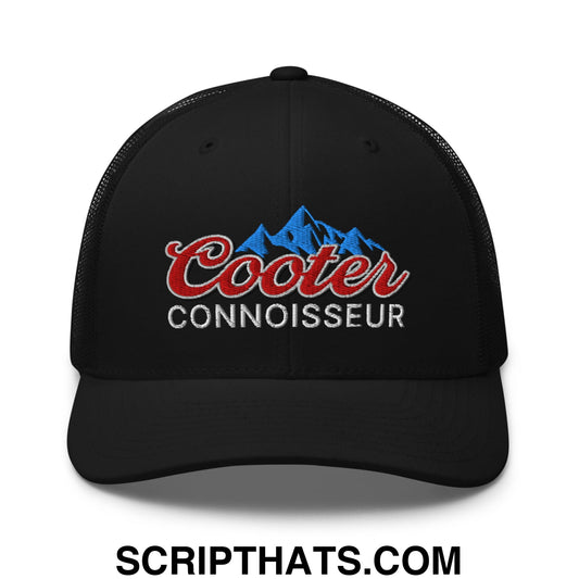 Cooter Connoisseur Embroidered Mesh Trucker Hat Black