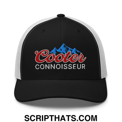 Cooter Connoisseur Embroidered Mesh Trucker Hat Black White