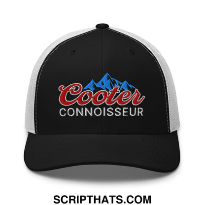 Cooter Connoisseur Embroidered Mesh Trucker Hat Black White