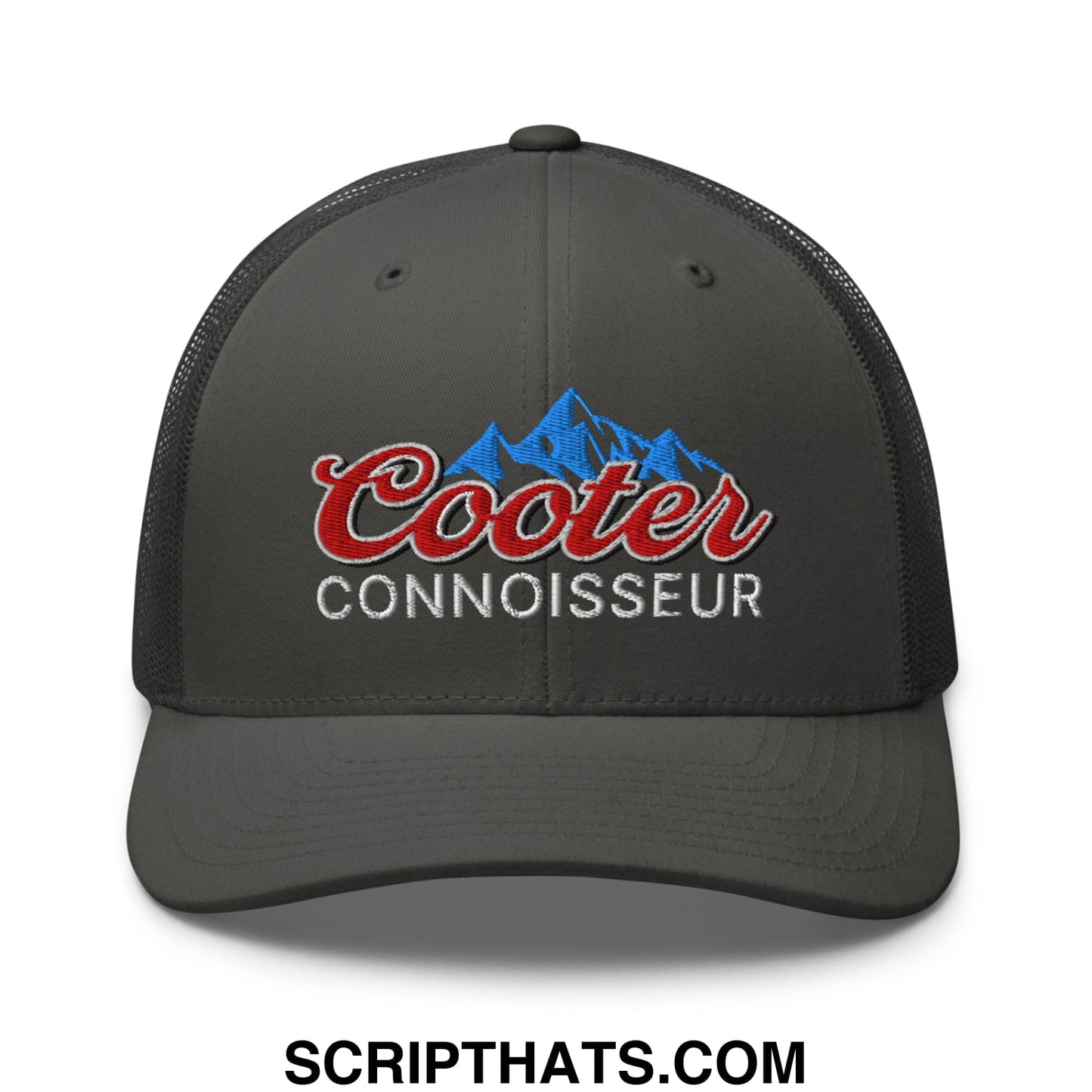 Cooter Connoisseur Embroidered Mesh Trucker Hat Charcoal