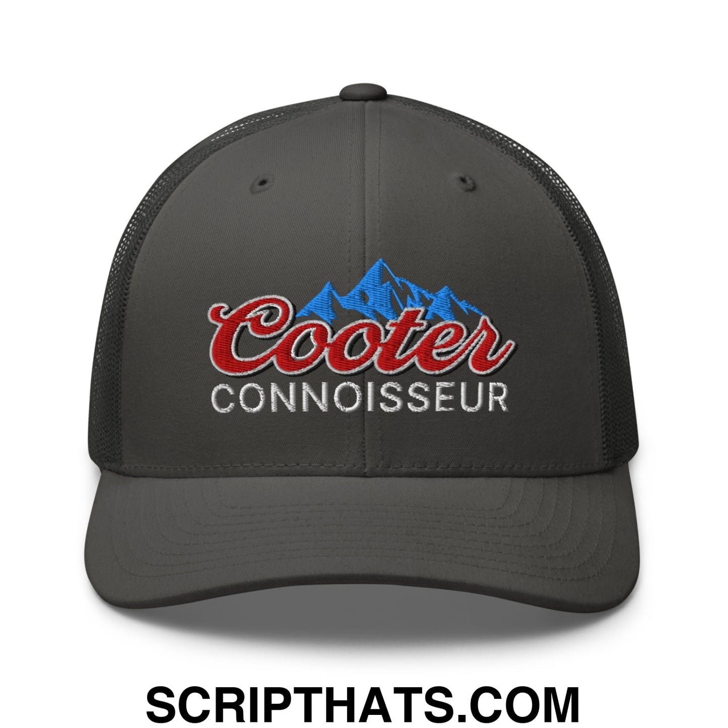 Cooter Connoisseur Embroidered Mesh Trucker Hat Charcoal