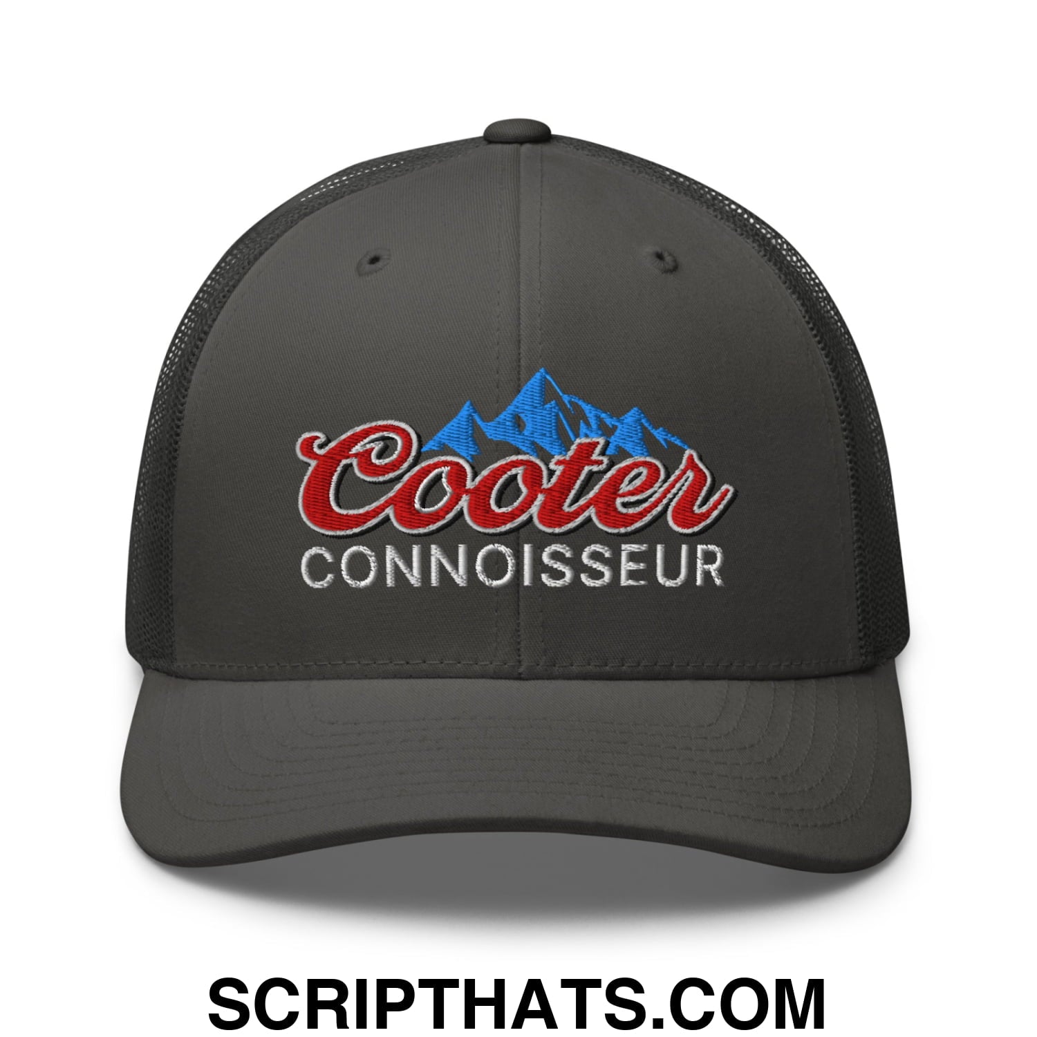Cooter Connoisseur Embroidered Mesh Trucker Hat Charcoal