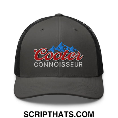 Cooter Connoisseur Embroidered Mesh Trucker Hat Charcoal Black