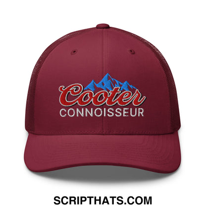 Cooter Connoisseur Embroidered Mesh Trucker Hat Cranberry