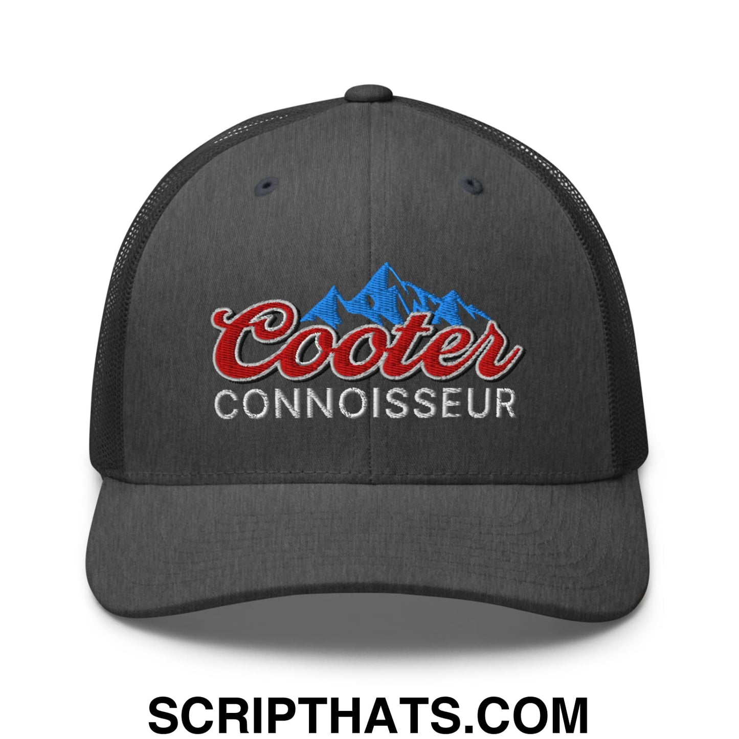Cooter Connoisseur Embroidered Mesh Trucker Hat Dark Heather Gray
