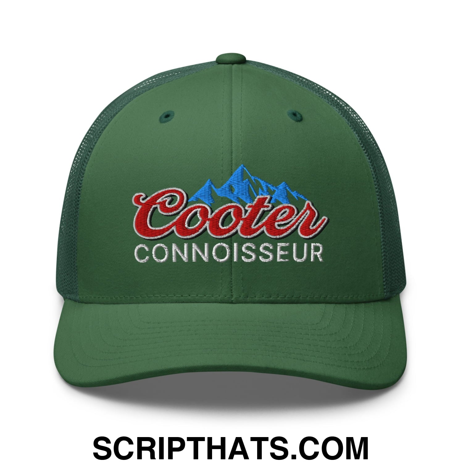 Cooter Connoisseur Embroidered Mesh Trucker Hat Evergreen