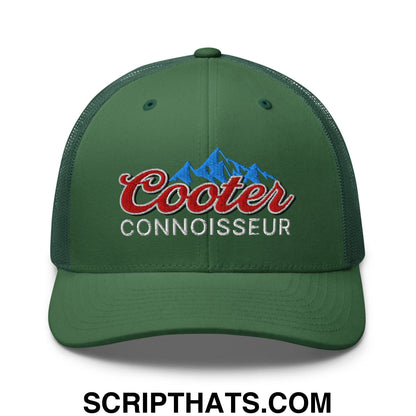 Cooter Connoisseur Embroidered Mesh Trucker Hat Evergreen