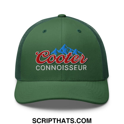 Cooter Connoisseur Embroidered Mesh Trucker Hat Evergreen