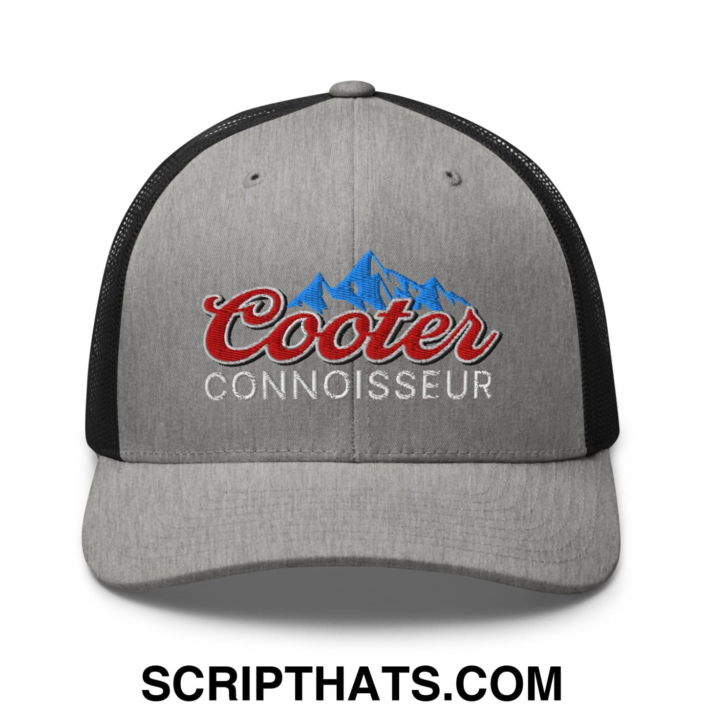 Cooter Connoisseur Embroidered Mesh Trucker Hat Heather Black