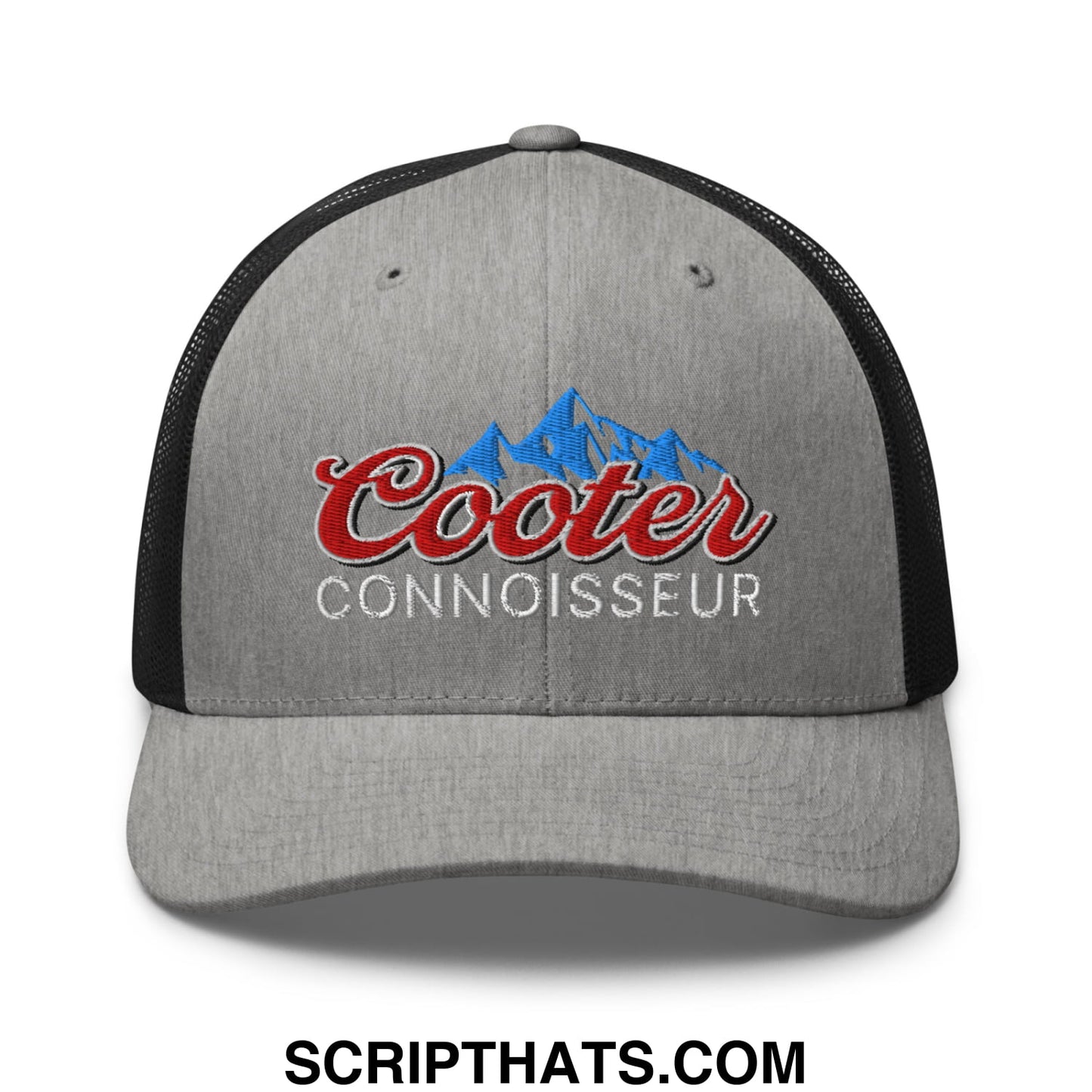 Cooter Connoisseur Embroidered Mesh Trucker Hat Heather Black