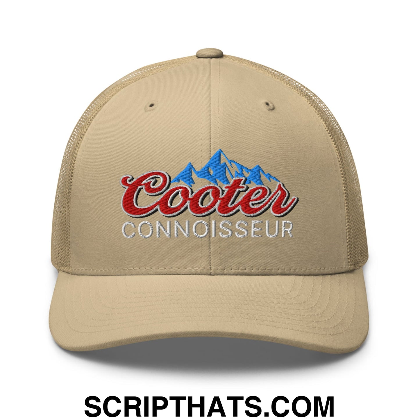 Cooter Connoisseur Embroidered Mesh Trucker Hat Khaki
