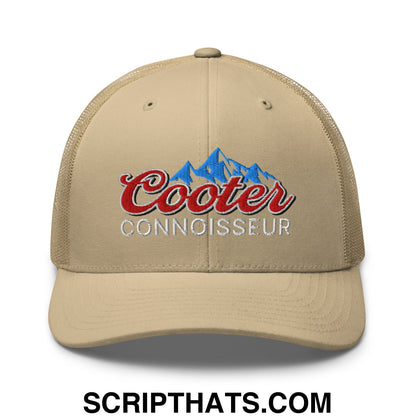 Cooter Connoisseur Embroidered Mesh Trucker Hat Khaki