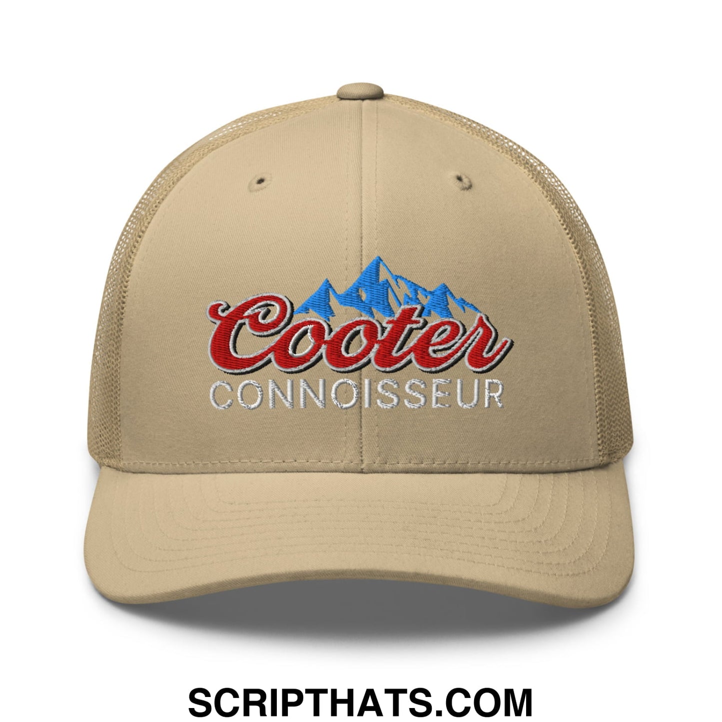 Cooter Connoisseur Embroidered Mesh Trucker Hat Khaki