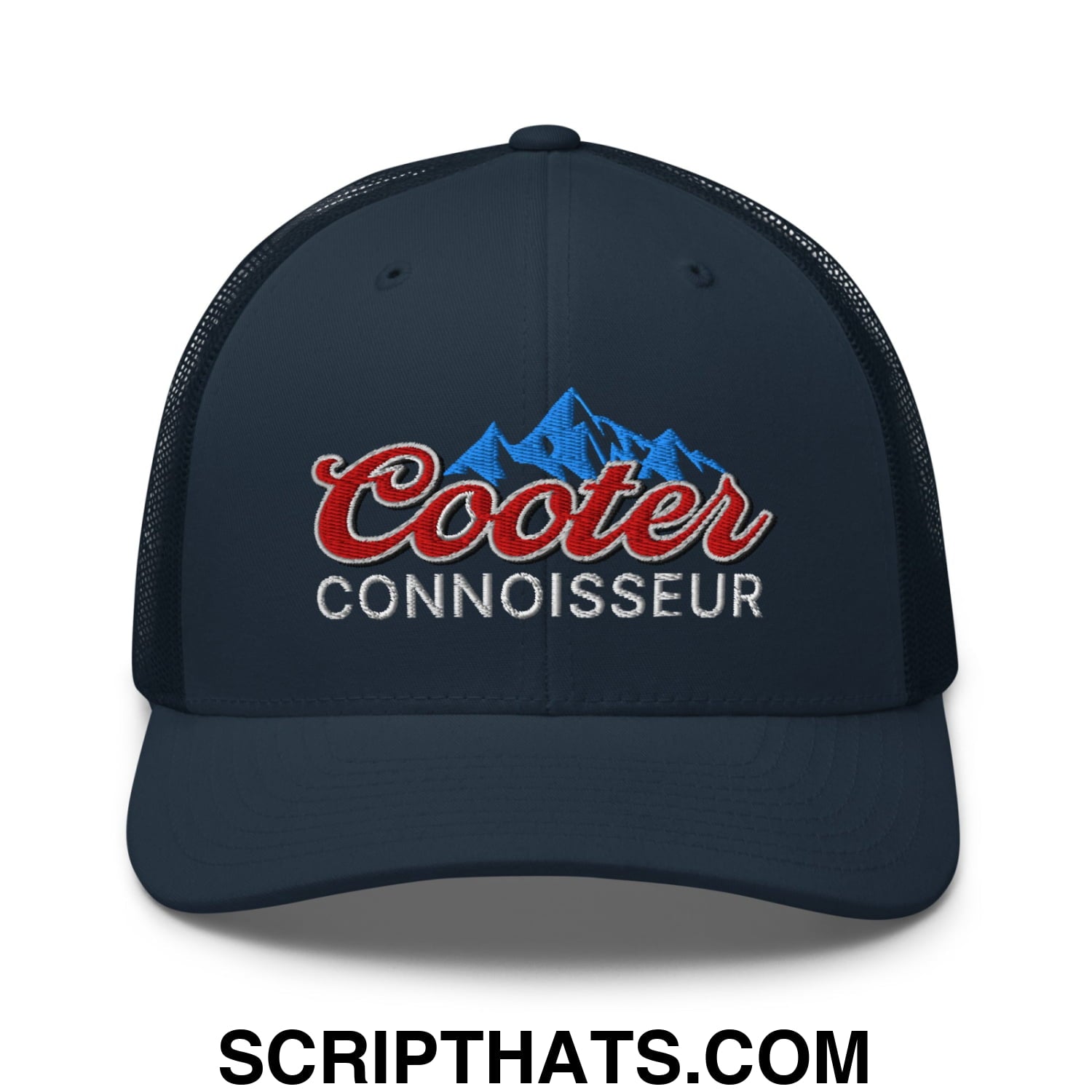 Cooter Connoisseur Embroidered Mesh Trucker Hat Navy