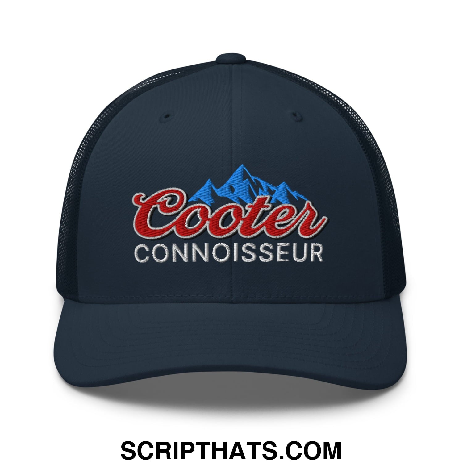 Cooter Connoisseur Embroidered Mesh Trucker Hat Navy