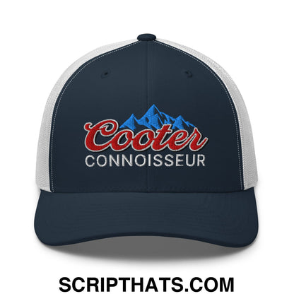 Cooter Connoisseur Embroidered Mesh Trucker Hat Navy White