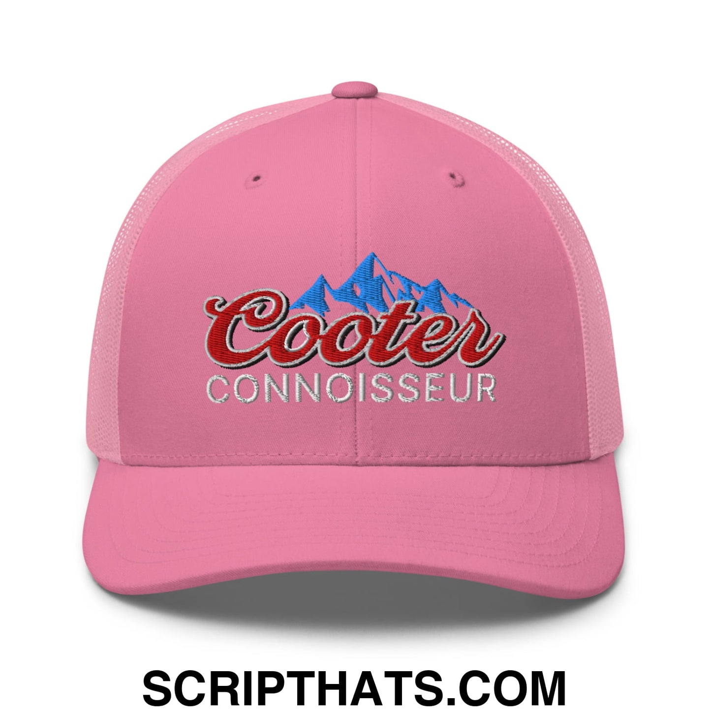 Cooter Connoisseur Embroidered Mesh Trucker Hat Pink