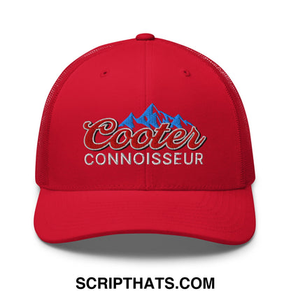 Cooter Connoisseur Embroidered Mesh Trucker Hat Red