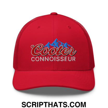 Cooter Connoisseur Embroidered Mesh Trucker Hat Red