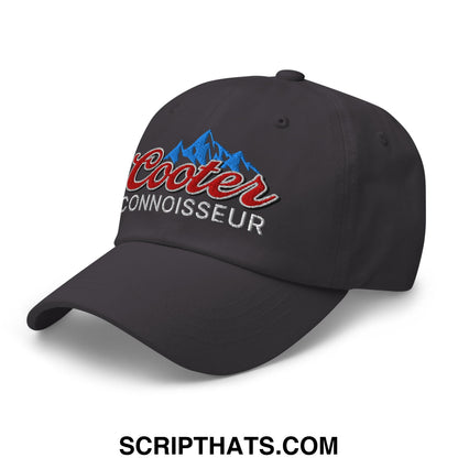 Black coors light connoisseur embroidered unstructured dad hat with red and blue logo for casual wear