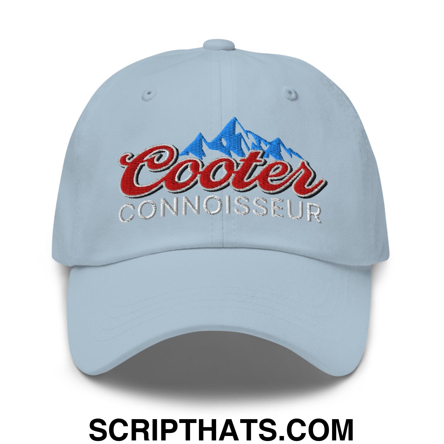 Cooter Connoisseur Embroidered Unstructured Dad Hat Light Blue