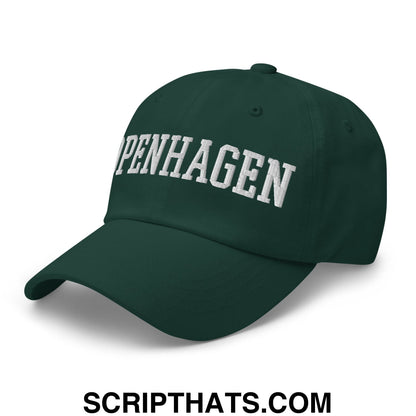 Copenhagen Varsity College Block Embroidered Unstructured Dad Hat Spruce