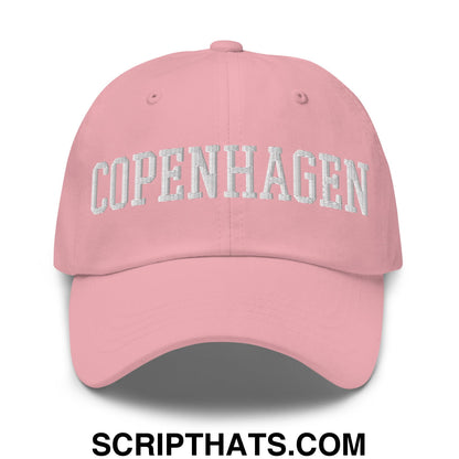 Copenhagen Varsity College Block Embroidered Unstructured Dad Hat Pink