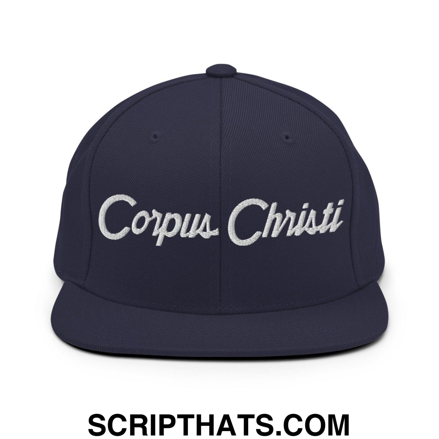 Corpus Christi Script Snapback Hat Navy