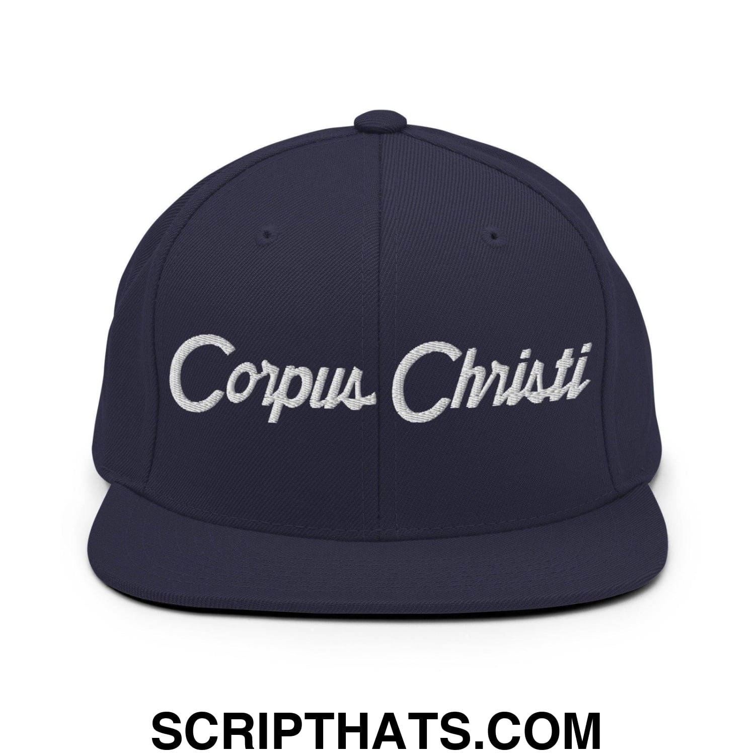 Corpus Christi Script Snapback Hat Navy