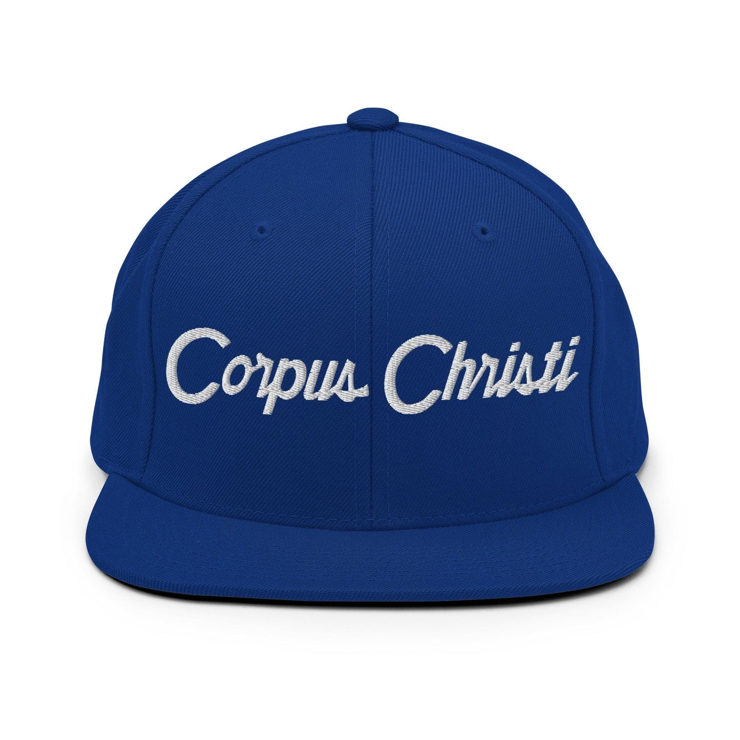 Corpus Christi Script Snapback Hat Royal Blue