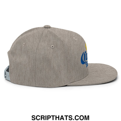 Cougar Hunter Extra Embroidered Flat Bill Brim Snapback Hat Heather Grey