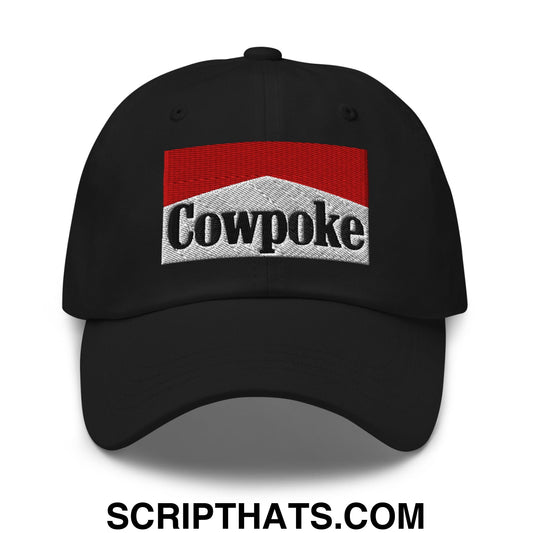 Cowpoke Embroidered Unstructured Dad Hat Black