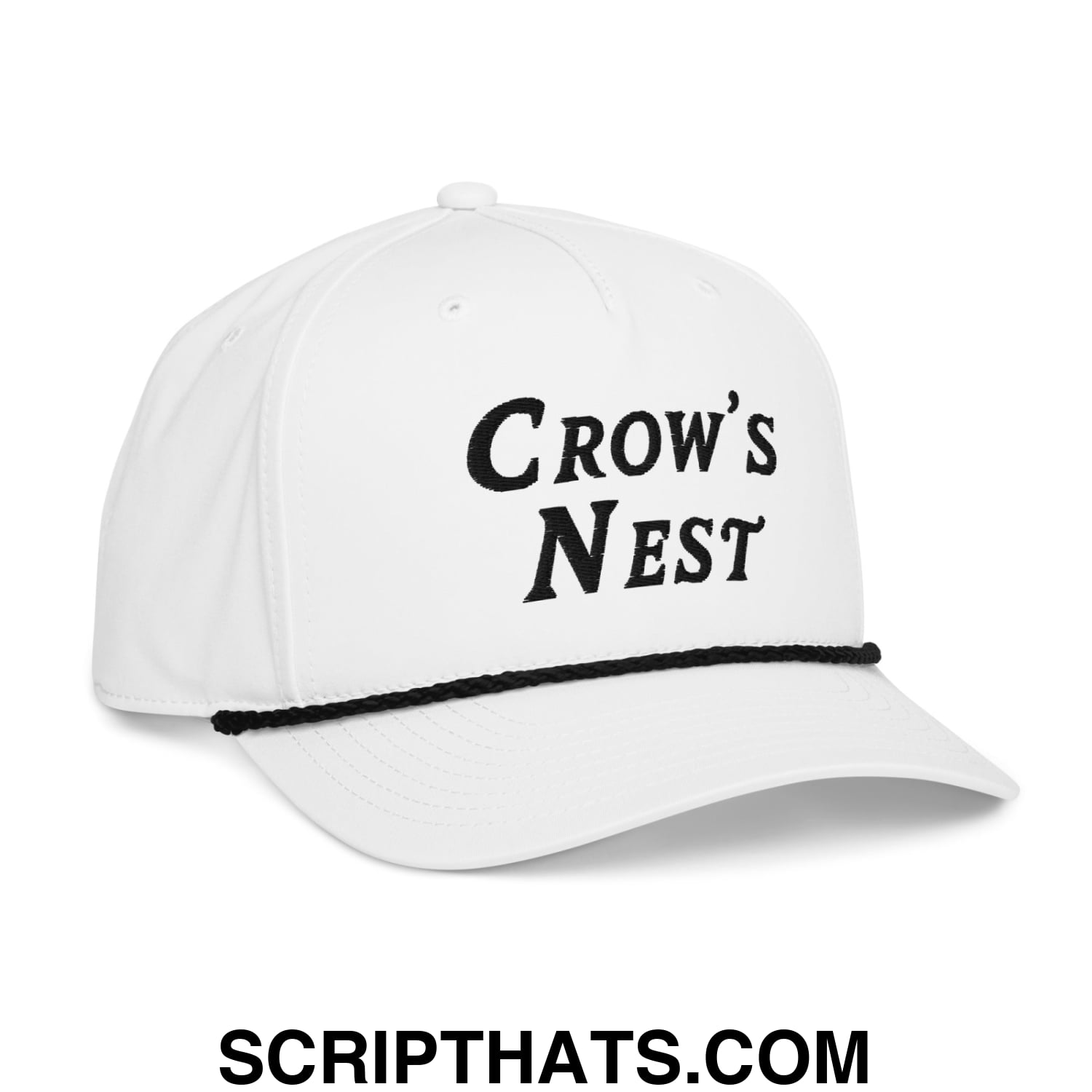 Crow's Nest Embroidered Golf Rope Hat Default Title