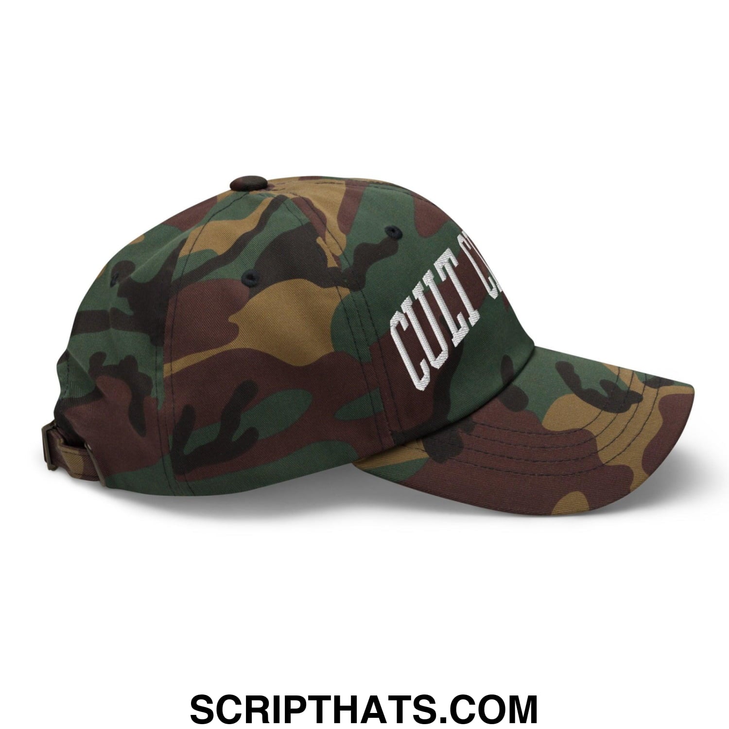 Cult Classic Embroidered Dad Hat Green Camo