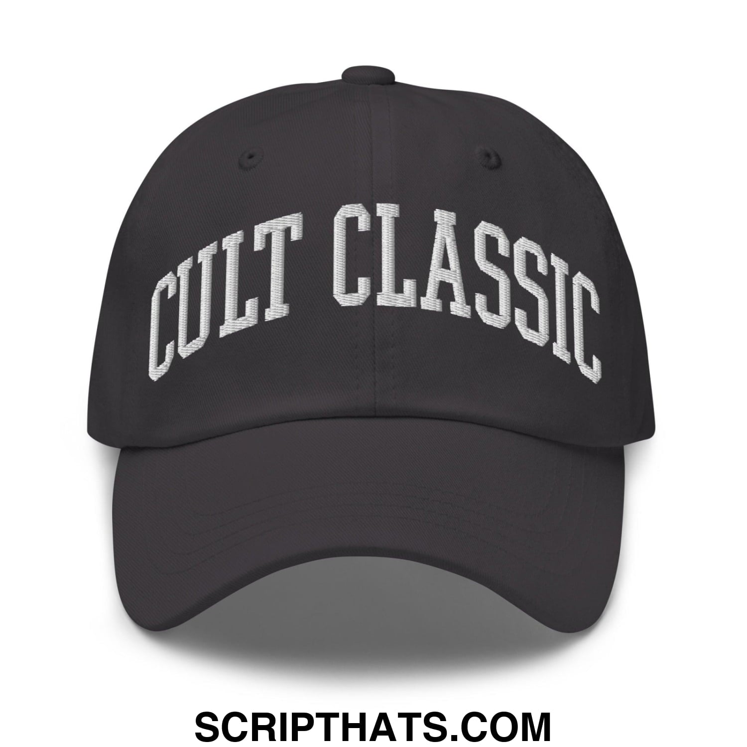 Cult Classic Embroidered Dad Hat Dark Grey