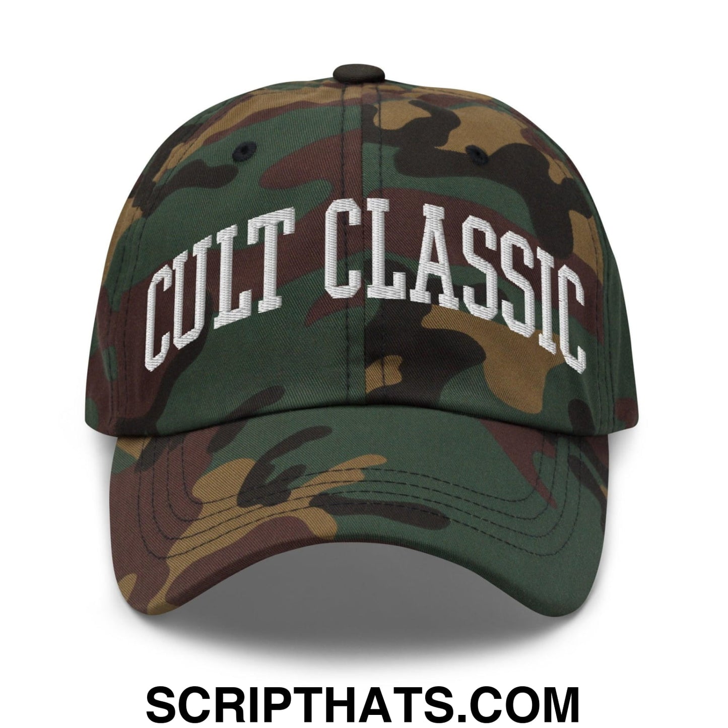 Cult Classic Embroidered Dad Hat Green Camo