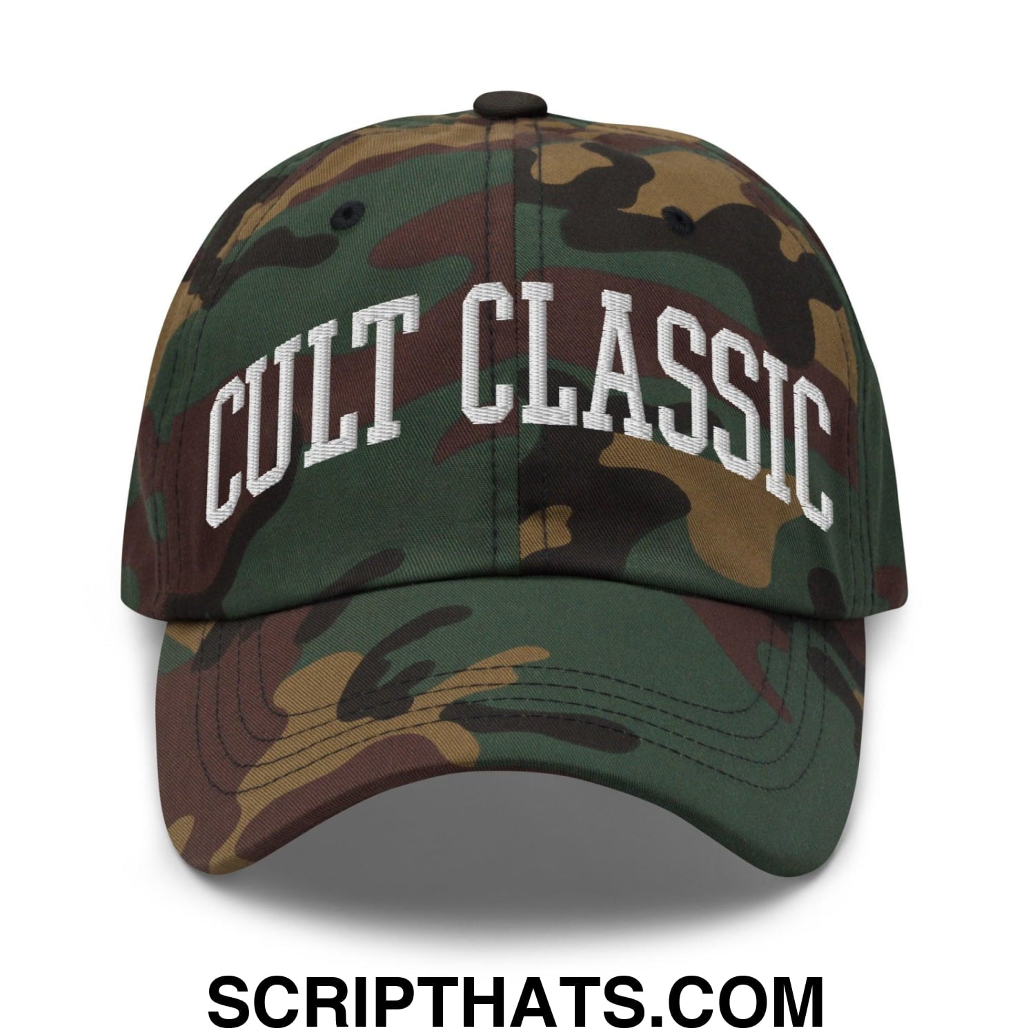 Cult Classic Embroidered Dad Hat Green Camo